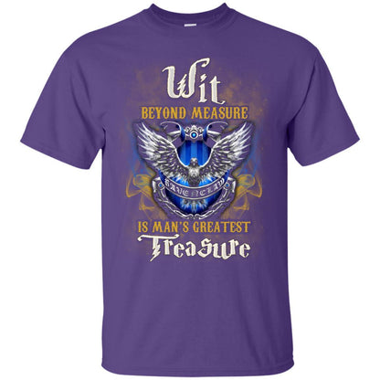 Wit Beyond Measure Is Man's Greatest Treasure Ravenclaw House Harry Potter Fan Shirt Purple S 