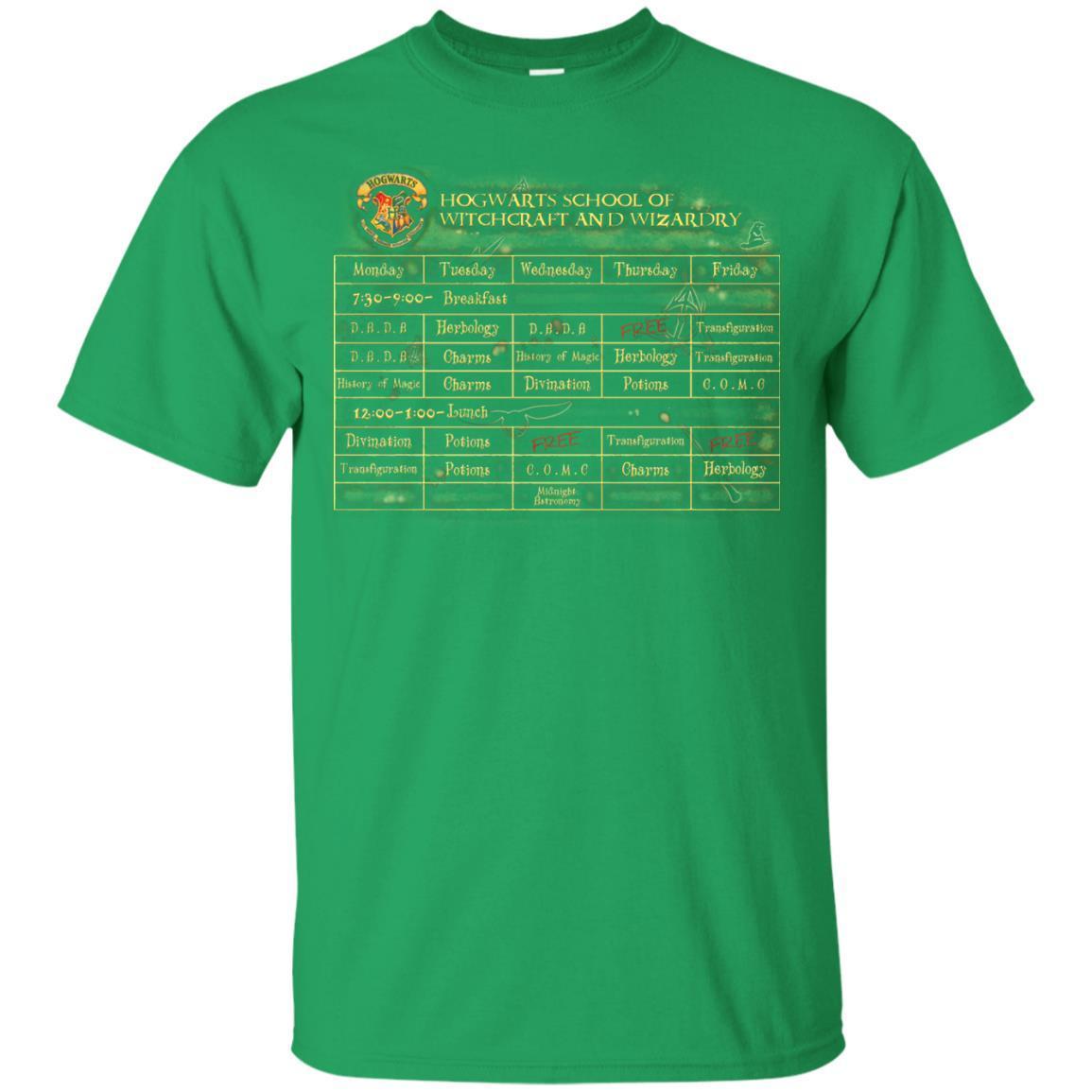Harry's Schedule Harry Potter Shirt Irish Green S 