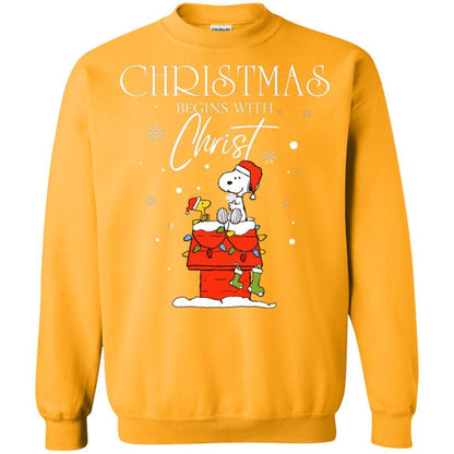Christmas Begins With Christ Shirt