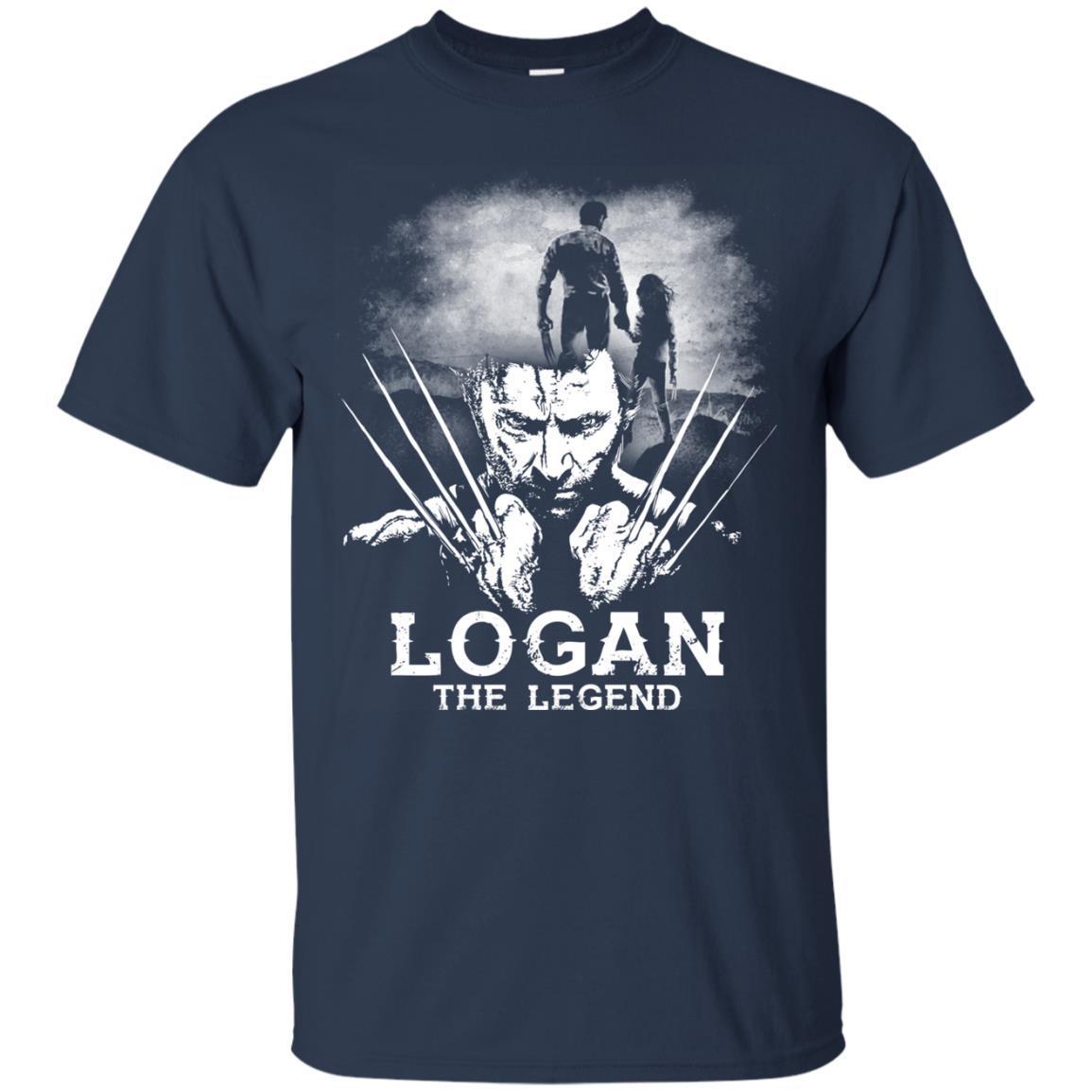Logan The Legend Wolverine Fan T-shirt Navy S 