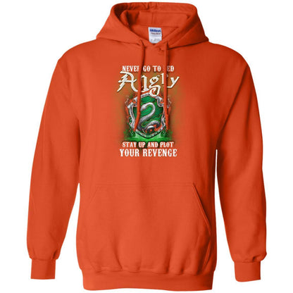 Never Go To Bed Angry Stay Up And Plot Your Revenge Slytherin House Harry Potter Fan Shirt