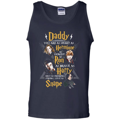 Daddy You Are As Smart As Hermione As Honest As Ron As Brave As Harry Harry Potter Fan T-shirt Navy S 