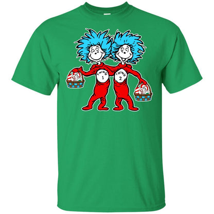 Dr. Seuss Thing 1 Thing 2 Easter Egg T-shirt Irish Green S 