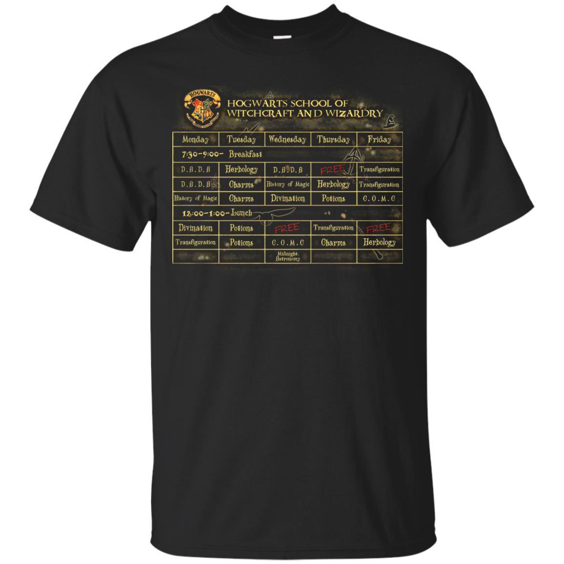 Harry's Schedule Harry Potter Shirt Black S 