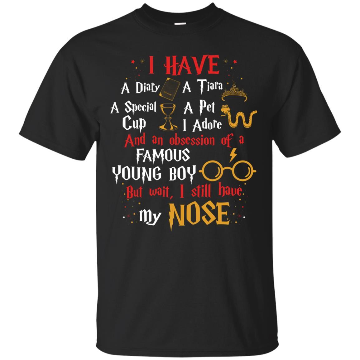 I Have A Diary, A Tiara, A Special Cup, A Pet I Adore And An Obsession Of A Famous Young Boy Harry Potter Fan T-shirt Black S 