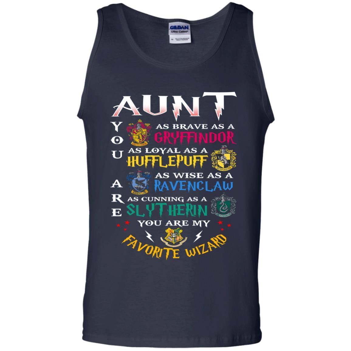 Aunt My Favorite Wizard Harry Potter Fan T-shirt Navy S 