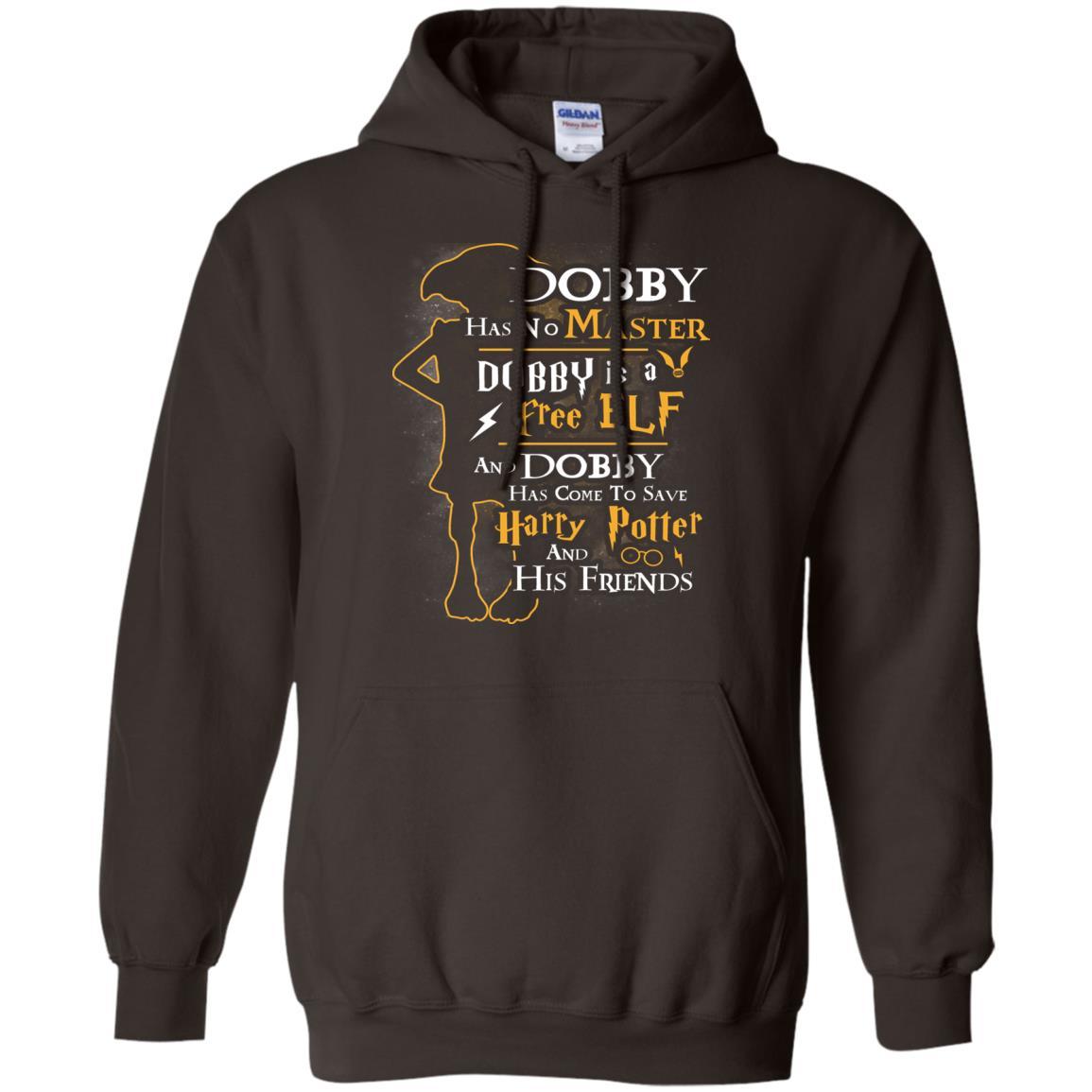 Dobby Has No Master Dobby Is A Free Elf And Dobby Has Come To Save Harry Potter And His Friends Movie Fan T-shirt Dark Chocolate S 
