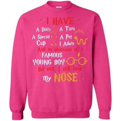 I Have A Diary, A Tiara, A Special Cup, A Pet I Adore And An Obsession Of A Famous Young Boy Harry Potter Fan T-shirt Heliconia S 