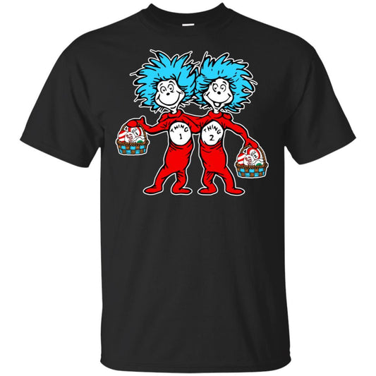 Dr. Seuss Thing 1 Thing 2 Easter Egg T-shirt Black S 