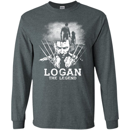 Logan The Legend Wolverine Fan T-shirt Dark Heather S 