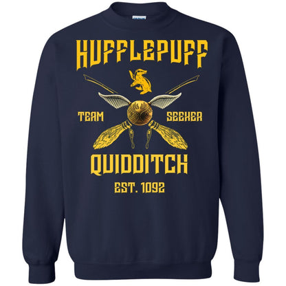 Hufflepuff Quidditch Team Seeker Est 1092 Harry Potter Shirt Navy S 