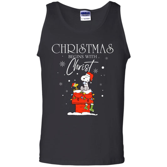 Christmas Begins With Christ Shirt Black S 