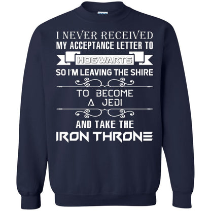 I Never Received My Acceptance Letter To Hogwarts Harry Potter Fan T-shirt Navy S 