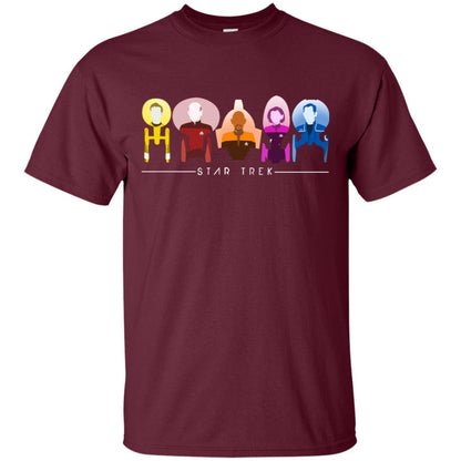 Star Trek Starfleet Captains Shirt Maroon S 