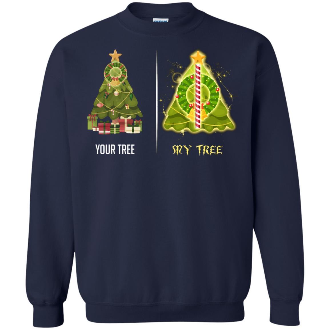 Harry Potter Christmas Tree Shirt Navy S 