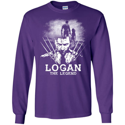 Logan The Legend Wolverine Fan T-shirt Purple S 