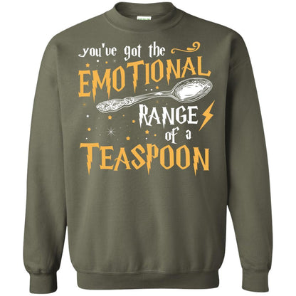 You_ve Got A Emotional Range Of A Teaspoon Harry Potter Fan T-shirt Military Green S 