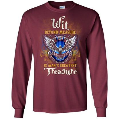 Wit Beyond Measure Is Man's Greatest Treasure Ravenclaw House Harry Potter Fan Shirt Maroon S 