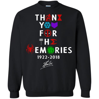 Thank You For The Memories Stan Lee Movie Hero Fan Shirt Black S 