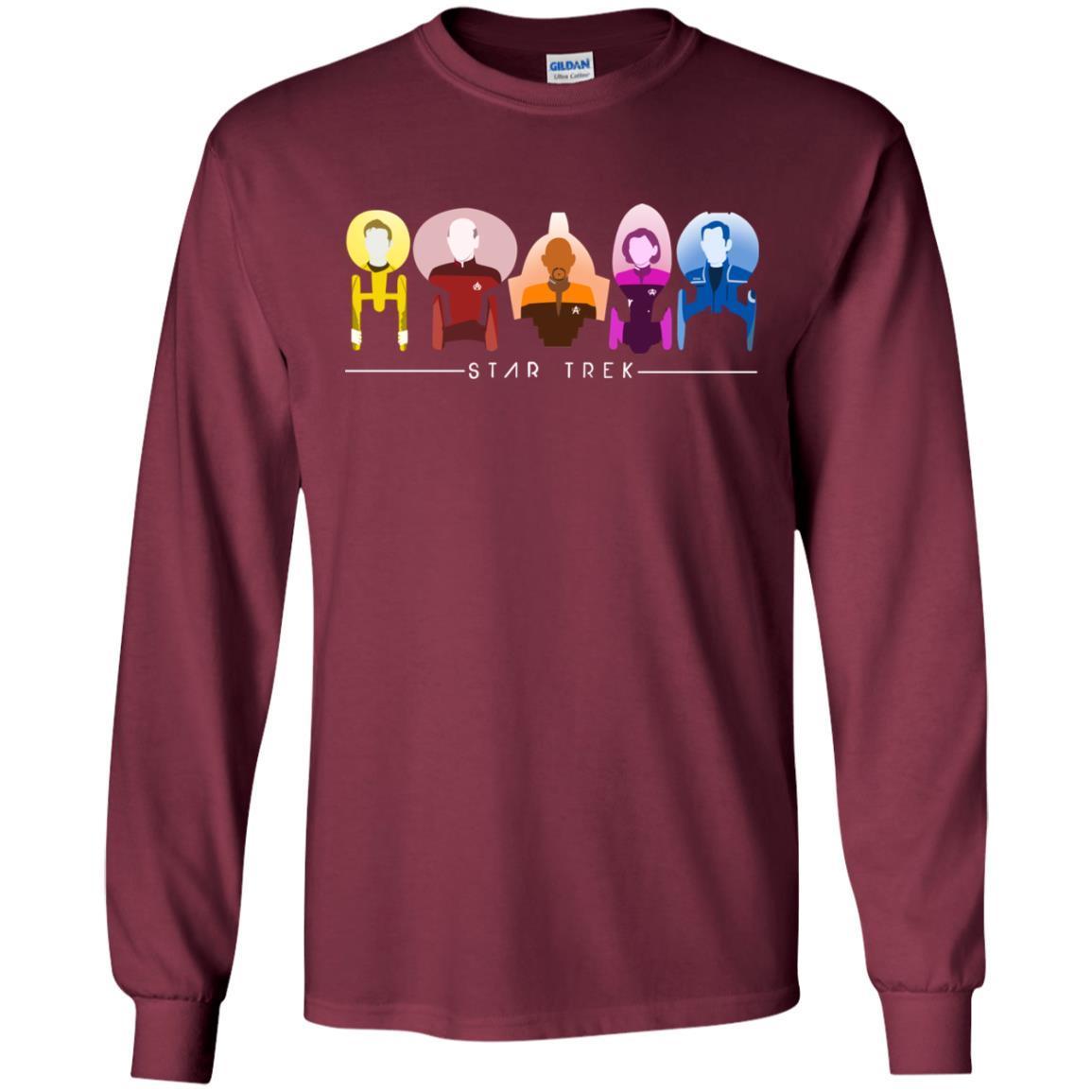 Star Trek Starfleet Captains Shirt Maroon S 