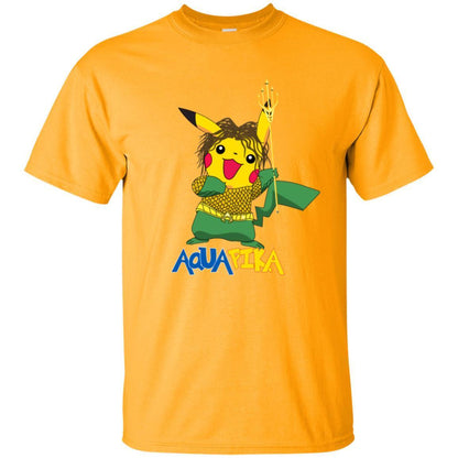 Aquapika Aquaman Piakachu Fan Shirt Gold S 