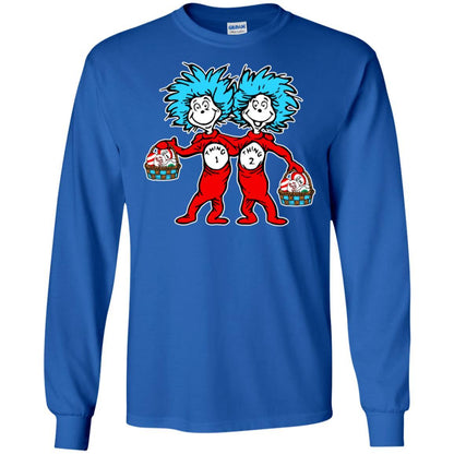 Dr. Seuss Thing 1 Thing 2 Easter Egg T-shirt Royal S 
