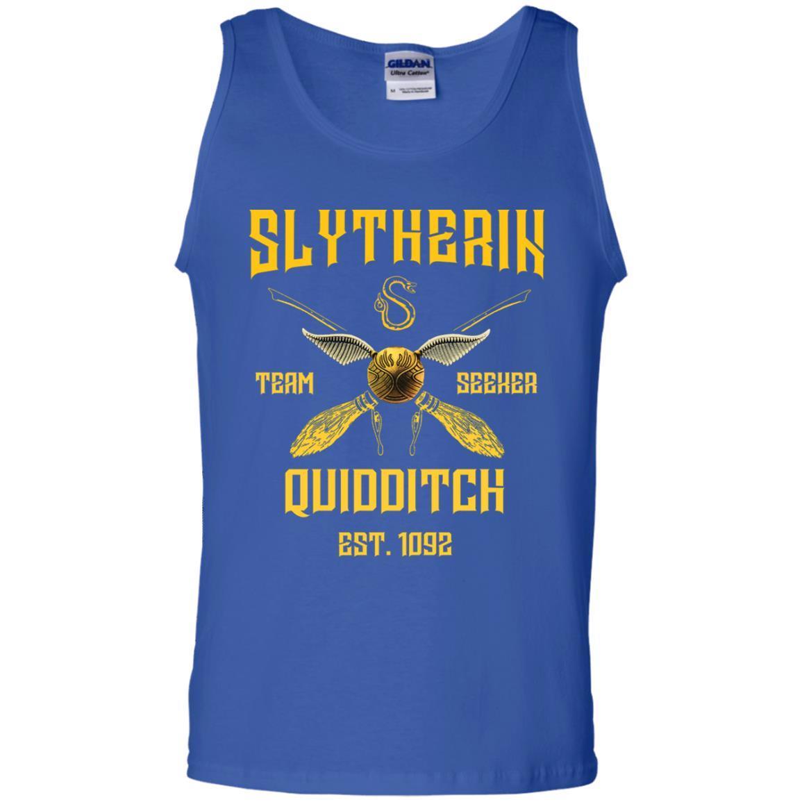 Slytherin Quiddith Team Seeker Est 1092 Harry Potter Shirt Royal S 