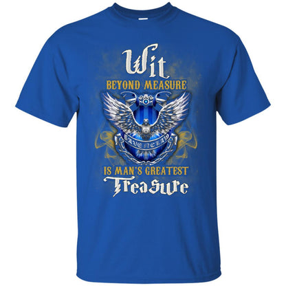 Wit Beyond Measure Is Man's Greatest Treasure Ravenclaw House Harry Potter Fan Shirt Royal S 