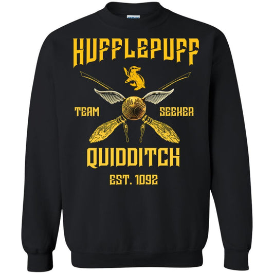 Hufflepuff Quidditch Team Seeker Est 1092 Harry Potter Shirt Black S 