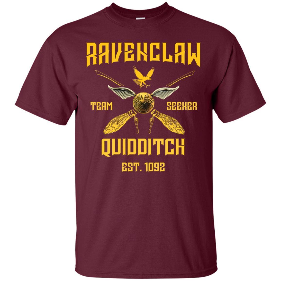 Ravenclaw Quiddith Team Seeker Est 1092 Harry Potter Shirt Maroon S 