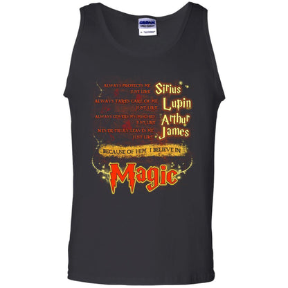 Always Protects Me Just Like Sirius Because Of Him I Believe In Magic Potterhead's Dad Harry Potter Shirt Black S 