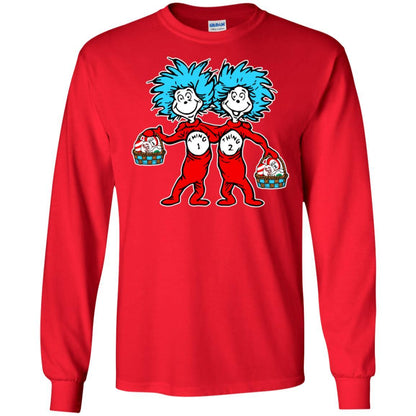 Dr. Seuss Thing 1 Thing 2 Easter Egg T-shirt Red S 