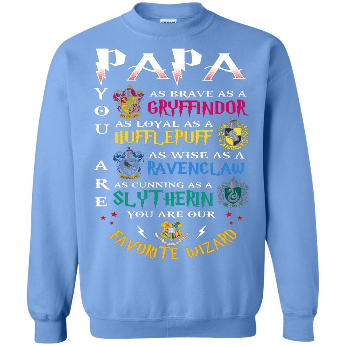 Papa Our  Favorite Wizard Harry Potter Fan T-shirt Carolina Blue S 