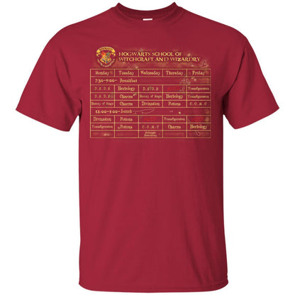 Harry's Schedule Harry Potter Shirt Cardinal S 
