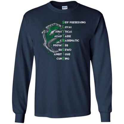 Slytherin House Harry Potter Fan Shirt Navy S 