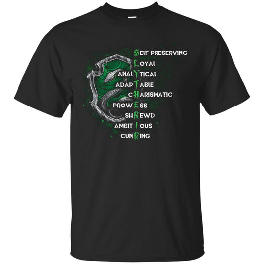 Slytherin House Harry Potter Fan Shirt Black S 