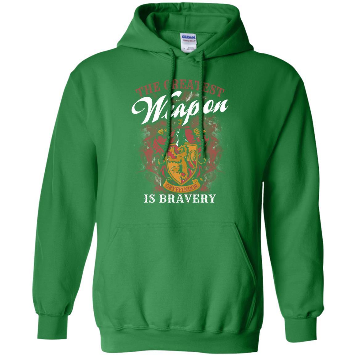 The Greatest Weapon Is Bravery Harry Potter Fan T-shirt Irish Green S 