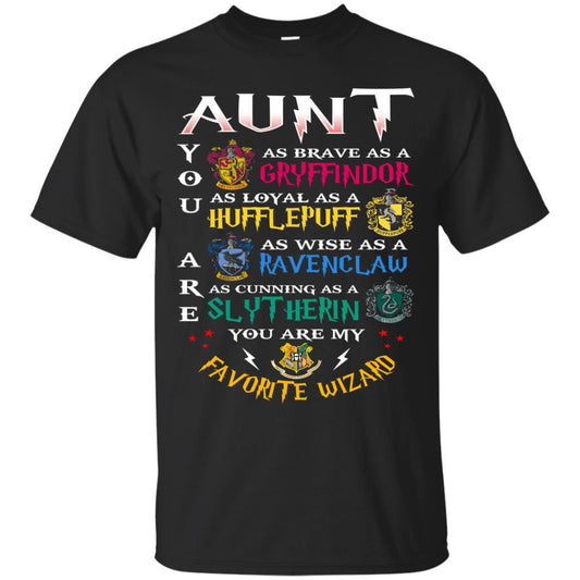 Aunt My Favorite Wizard Harry Potter Fan T-shirt Black S 