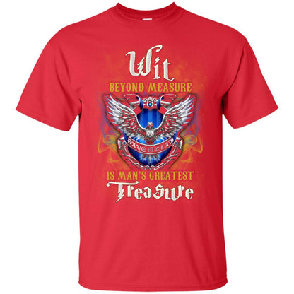 Wit Beyond Measure Is Man's Greatest Treasure Ravenclaw House Harry Potter Fan Shirt Red S 