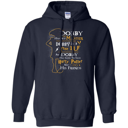 Dobby Has No Master Dobby Is A Free Elf And Dobby Has Come To Save Harry Potter And His Friends Movie Fan T-shirt Navy S 