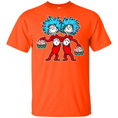 Dr. Seuss Thing 1 Thing 2 Easter Egg T-shirt Orange S 