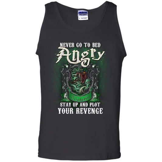 Never Go To Bed Angry Stay Up And Plot Your Revenge Slytherin House Harry Potter Shirt Black S 
