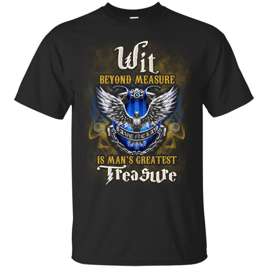 Wit Beyond Measure Is Man's Greatest Treasure Ravenclaw House Harry Potter Fan Shirt Black S 