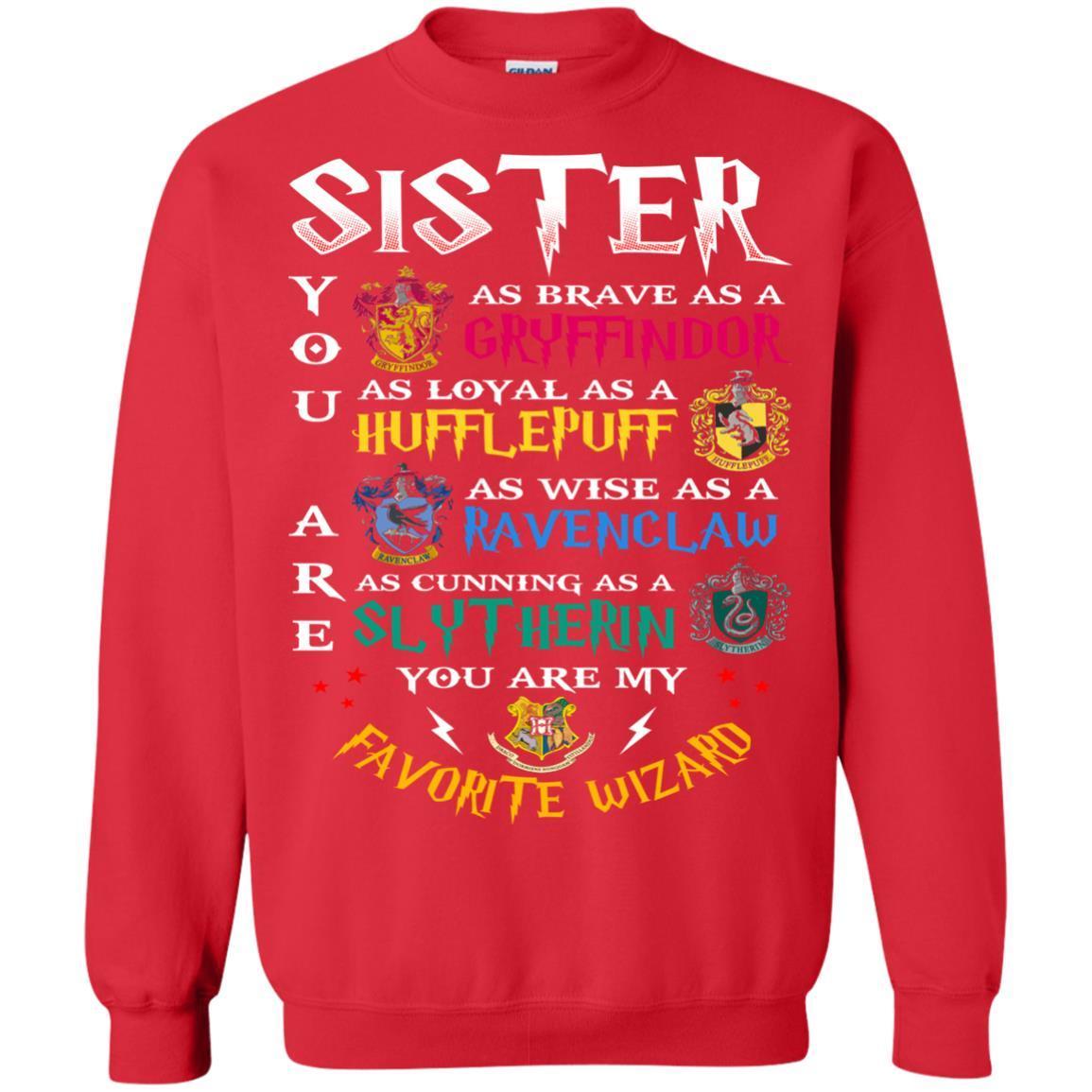 Sister My Favorite Wizard Harry Potter Fan T-shirt Red S 