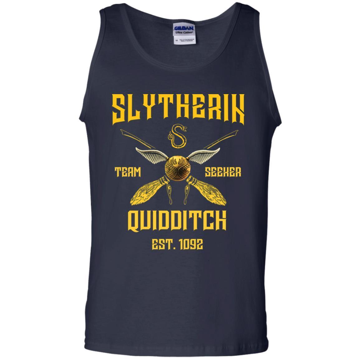 Slytherin Quiddith Team Seeker Est 1092 Harry Potter Shirt Navy S 