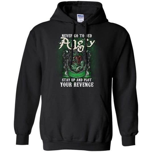 Never Go To Bed Angry Stay Up And Plot Your Revenge Slytherin House Harry Potter Shirt Black S 