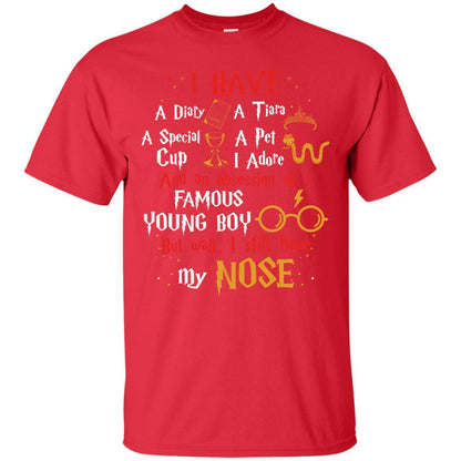 I Have A Diary, A Tiara, A Special Cup, A Pet I Adore And An Obsession Of A Famous Young Boy Harry Potter Fan T-shirt Red S 