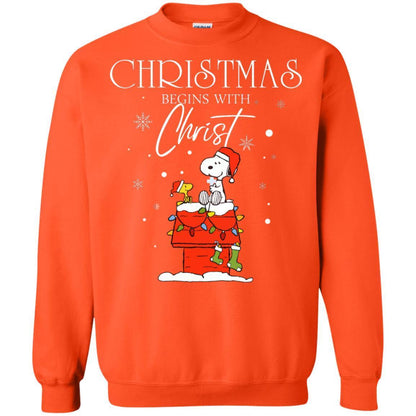Christmas Begins With Christ Shirt