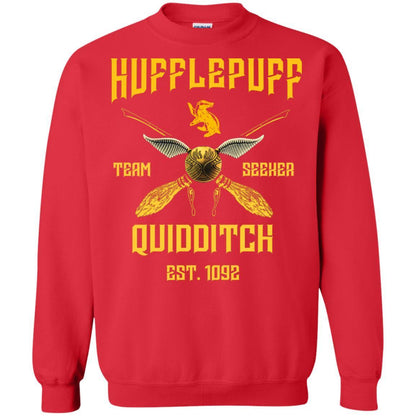 Hufflepuff Quidditch Team Seeker Est 1092 Harry Potter Shirt Red S 