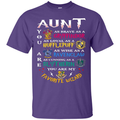 Aunt My Favorite Wizard Harry Potter Fan T-shirt Purple S 